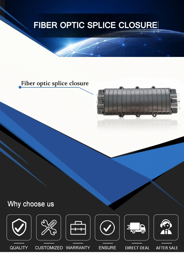 FTTX Communication Underground 2 in 2 out Inline Fiber Optic Distribution Cable Splice Joint Closure